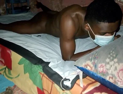 African Black Guy Fucks His Bed
