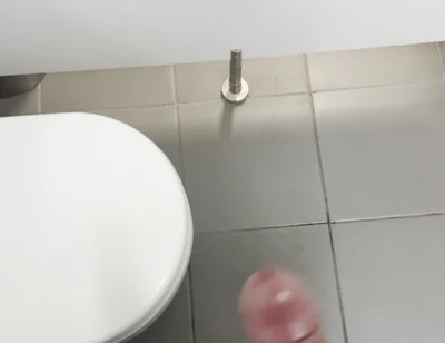 Jerking off in a Public Restroom