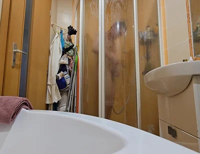 My Friend Let Me Take a Shower at Her Bathroom. She Has No Idea That I'm Filming Myself Doing It.