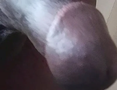 Stroking My Long Fat Cock with Saggy Balls