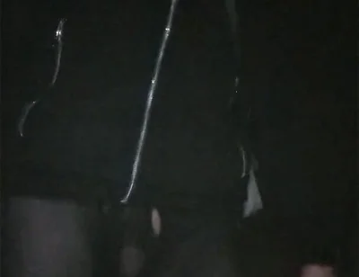 Walking Through the City in See-through Leggings (bulge Meggings)