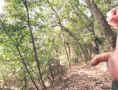 A Boy with a Small Foreskin Pees a Huge Stream Outdoors