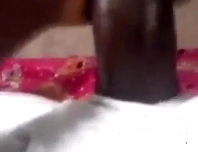 Stroking my hard big black cock.