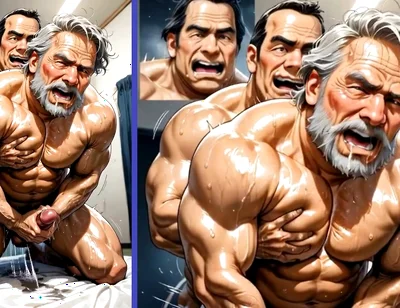 A Group of Mature Men Engage in an Insane Orgy with Cum Inside an Old Man's Ass