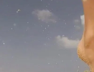 Uncut Nudist Man Running with Boner on State Beach