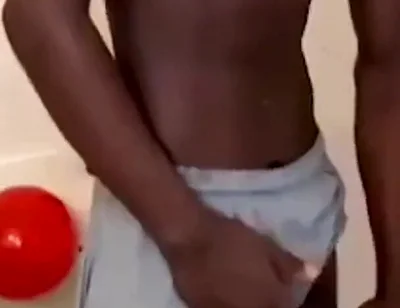 Swinging stroking my big black cock