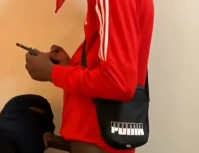 Huge Black Cock Deepthroat Swallowing His Load