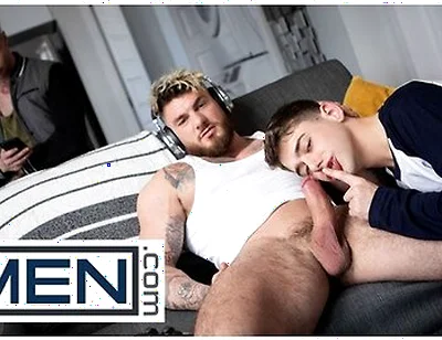 Joey Mills Gets His Tight Hole Pounded All Over The House By Bruce Huxley And William Seed