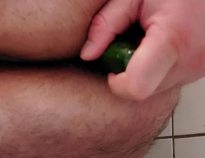 Big Ass Anal Play with Cucumber