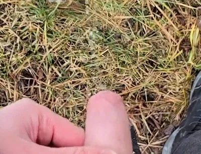 A Bit Risky Peeing - POV Outdoor Male Pee During a Nature Walk