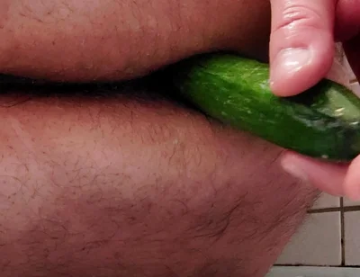 Big Ass Anal Play with Cucumber