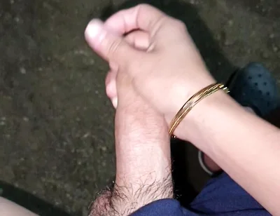 Outdoors at Night, Peeing and Hot Cumshot