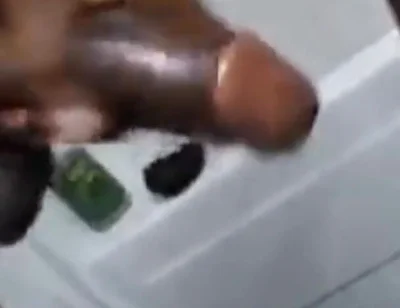 Stroking Rubbing Shaking My Huge Black Cock