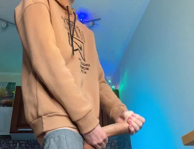 Huge Cumshot From a Skinny Boy with a Surprisingly Big Cock