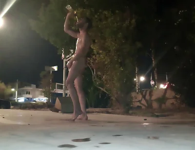 Piss Shower in Public and Cum