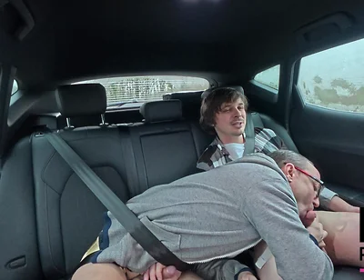 Two Straight Sucks Each Other and Tries to Fuck in the Back of a Car