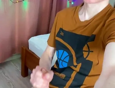 Young Student Home Alone with a Monster Boner and Lots of Sperm