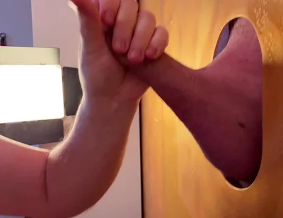 Builder Shoves His Thick Rock-hard Cock Through. Then This Happens?