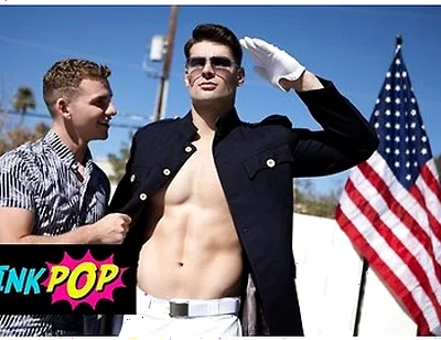 Jack Waters Starts Sucking Marine Malik Delgaty As He Salutes And Stays Still