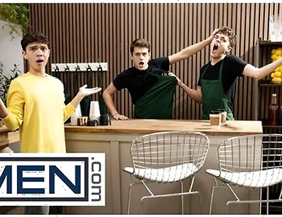 Men - Sam Ledger Wants A Coffee But Ends Up Taking Joey Millss Cock In His Mouth