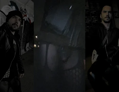 Hot Rainy Walk (garters and Bulge Meggings)