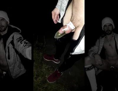 Winter Hike with a Piss-soaked Rubber on My Dick