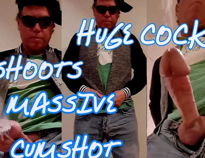 Huge Cock Shoots Massive Cumshot