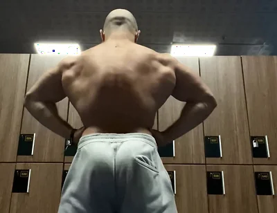 Sweaty Flexing After Training