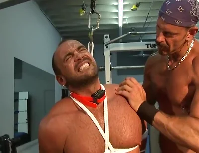 Colin Steele And Jessie Balboa In Gym Training Agony