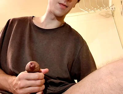 Getting anal orgasm with pink rubber penis