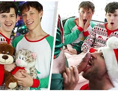 Danny Shine, Tristan Jaxx And Dakota Lovell - Dakota And Danny Stay On The Couch On Christmas Eve Expecting To See Santa &their Gifts Tonight