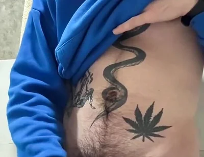 Revaz Masturbates Her Dick and Cums