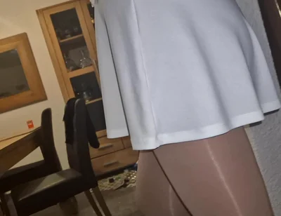 White Short Skirt Ass Watcher