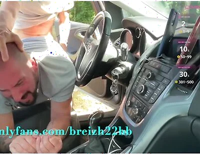 On A Countryside Rest Area, I Flash My Big Cock In The Car He Watches, Sucks It, And I Fuck Him Ha