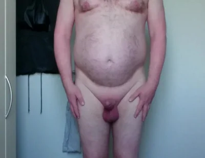 Naked, Chubby and Hard Cock