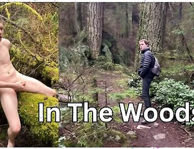 Blond Twink Pisses And Cums In Public During A Walk In The Forest