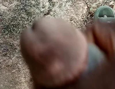 African Boy Masturbating Inside the Bush
