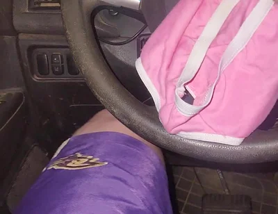 Using Pink Panties to Jerk off in My Car.