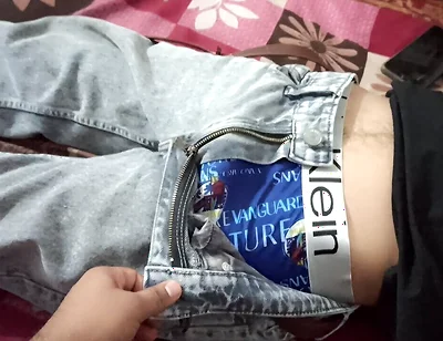 Wow First Time I Touch My Stepbrother Big Monster Cock in Pant