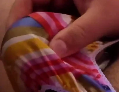 Little Satin Thong Play & Cock Ring Cum