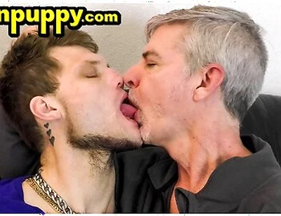 Richard Lennox And Jake Skittles Voraciously Kissing Each Other