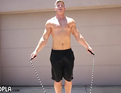 Jesse Brooks - Jerks Off Outside Poolside