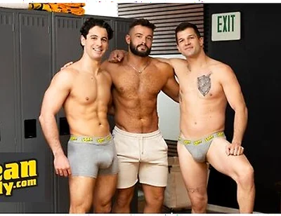 Hunks Paul, Brysen & Hayden Harding Have Hot Steamy Sex And They Moan Loudly