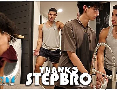 Stepbro! Tj Wants To Impress Stepbro Vincent, Dishes, Laundry, Finally Gets Fucked Raw