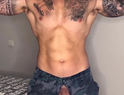 My Military Cock Cums with No Touch