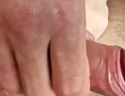 A Dirty Bitch Covered in Cum From Fucking Like a Slut on a Table