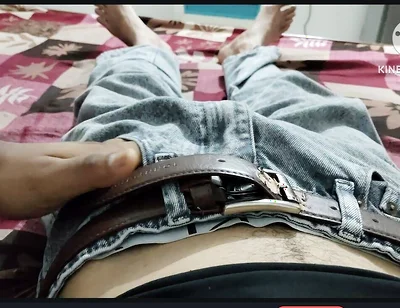 Wow first time My stepbrother hold my big monster cock in hand