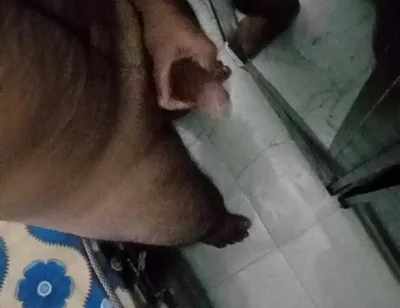 Oiling my big dick in the bedroom and masturbating Infront of mirror