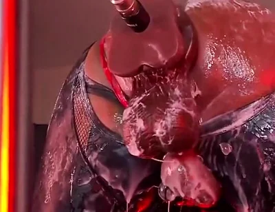 Intense Creamy Fuck on the Butt Machine - Gaping and Farting Bubbles