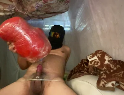 Unwrap My Cock to Fuck Teddy Bear Till Cum Outside.